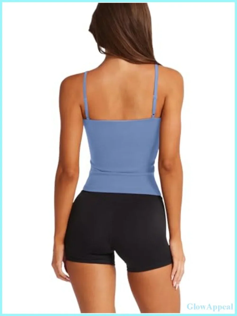 Square Neck Padded Sports Bra Sleeveless Workout Tank Top